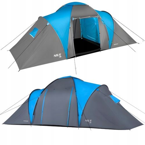 NILS Namiot Turystyczny Kempingowy 6 Osobowy Wodoodporny + Pokrowiec na Arena.pl