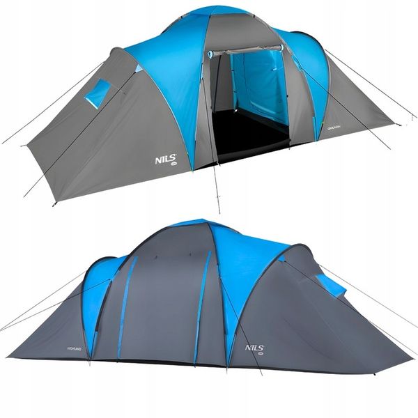 NILS Namiot Turystyczny Kempingowy 6 Osobowy Wodoodporny + Pokrowiec zdjęcie 9