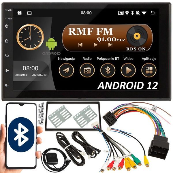 RADIO SAMOCHODOWE 2 DIN WiFi GPS ANDROID AUTO BLUETOOTH USB RDS zdjęcie 1