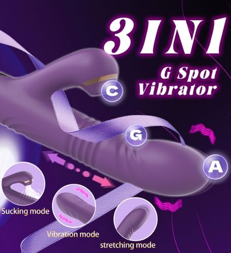 Fioletowy posuwisty wibrator ze stymulatorem na Arena.pl