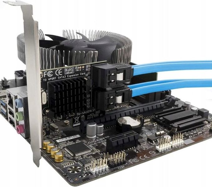 Kontroler Adapter Karta PCI-E 1x na 4x SATA 3 zdjęcie 6