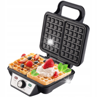 Gofrownica 1600W XXL Na 2 Duże Gofry REGULACJA Temperatury °C TERMOSTAT MOC