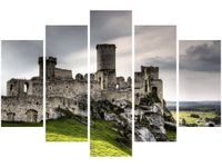 100CM 150CM OBRAZ 5 ELEM ZAMEK OGRODZIENIEC ŚCIENNY