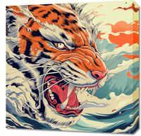 Obraz 60x60cm Tygrys Na Fali
