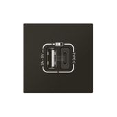 MOSAIC - Gniazdo USB typ A + typ C z szybkozłączem - Antracyt Legrand 079193L