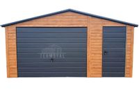 Garaż Blaszany 5,5x6m Brama Uchylna Drzwi rynny Dach Dwuspadowy TS706