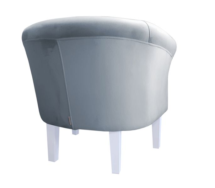 Fotel Milo nogi 20cm białe szary błękit BL06 zdjęcie 4