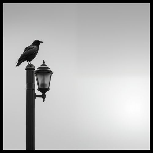 Plakat 70x70cm Samotny Postój Kruka na Arena.pl