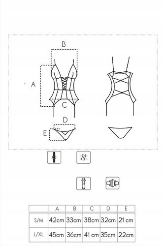 Livco Corsetti Cofashion Hoolyn Półprześwitujący Gorset i Stringi +gratis na Arena.pl