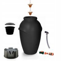 Zbiornik AQUACAN 360 l + łańcuch, podstawa | Antracyt, Pojemność: 360 l, Wymiary 72x80x120 cm, Kolor Antracyt, Waterform, Prosperplast