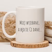 CHAMSKI KUBEK BEZ CENZURY | ŚMIESZNY PREZENT | DO PRACY BIURA DOMU | 330 ml