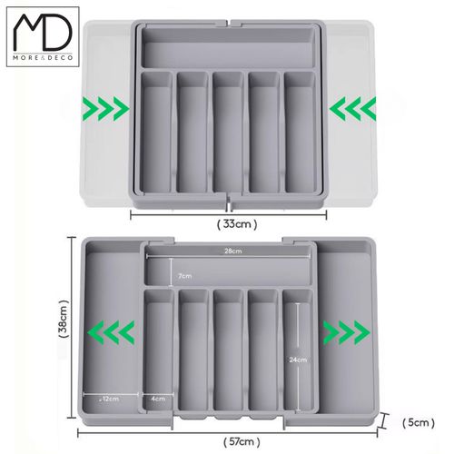 organizer na sztućce do szuflady szary na Arena.pl