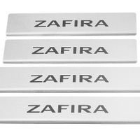 Listwa progowa OPEL ZAFIRA C Stal nierdzewna 304 mat czarny napis