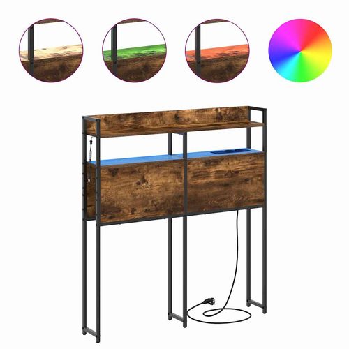 Zagłówek z półką Wędzony dąb 75 cm Materiał drewnopochodny na Arena.pl