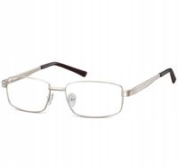 MĘSKIE Okulary Oprawki KOREKCYJNE zerówki Optyczne flexy SUNOPTIC Srebrne