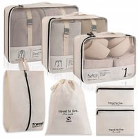 Zestaw podróżny organizery do walizki na ubrania kosmetyki buty bieliznę x7