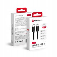 2 x Kabel USB C do USB C Forcell F-Energy QC4.0 PD 3A 60W 1 m C338 czarny