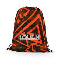 WORKO-PLECAK SPORTOWY z Twoim imieniem Pomarańczowa abstrakcja 215