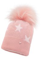 Jamiks SHADIA czapka dla dzieci na zimę morelowa 52-54