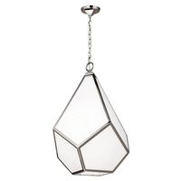 Wisząca lampa FE-DIAMOND-P-L do jadalni niekiel biała