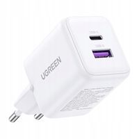 ŁADOWARKA SIECIOWA UGREEN X516 USB + USB-C, GAN, 30W (BIAŁA)