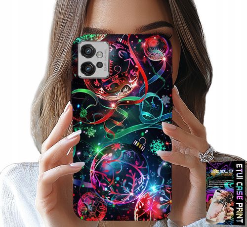 ETUI DO MOTOROLA G32 - ŚWIĄTECZNE BOMBKI, CHOINKA, CASE + FOLIA na Arena.pl