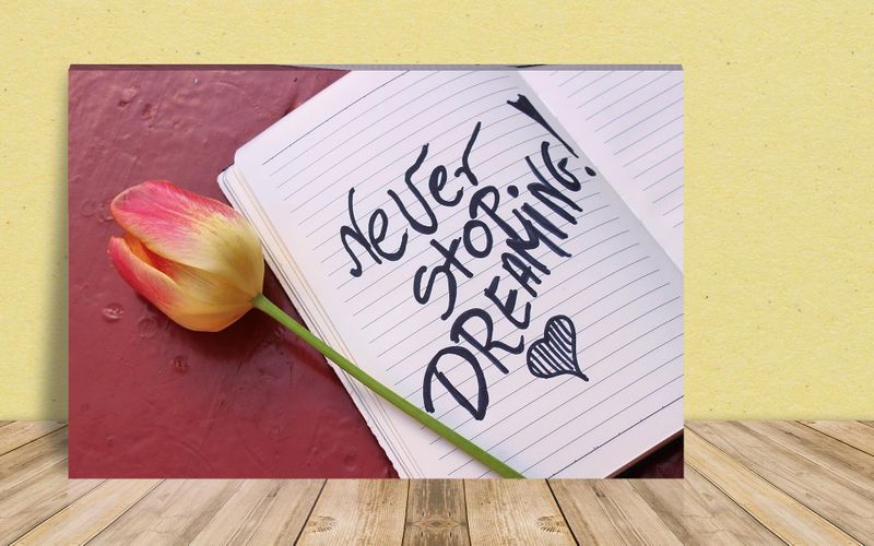 Foto obraz na płótnie "Dreams - napis" 40x30 zdjęcie 1