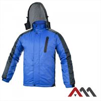 KURTKA ROBOCZA OCIEPLANA ZIMOWA Z KAPTUREM BLUE BLACK BHP Topjack R.XXL