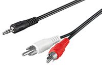 KABEL AUDIO STEREO JACK TECHLY  3.5MM NA 2x RCA M/M 1,5M CZARNY 500183