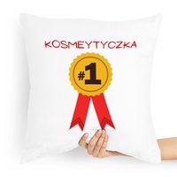 Poduszka Prezent Dla Kosmetyczki Numer Jeden Z Nadrukiem Ze Zdjęciem