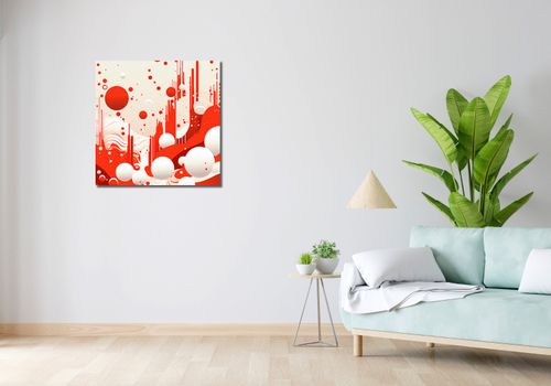 Obraz 70x70cm Krwiście Czerwone Wibracje na Arena.pl