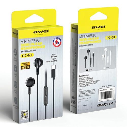 awei słuchawki stereo pc-6t usb-cczarny/black na Arena.pl