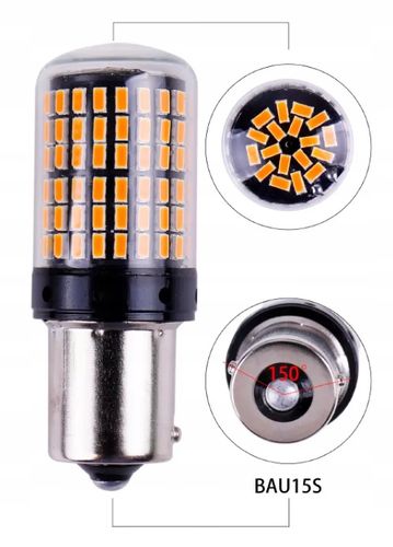 ŻARÓWKI LED BAU15S KIERUNKOWSKAZY POMARAŃCZOWE CAN na Arena.pl
