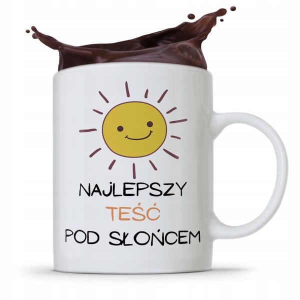 Kubek Prezent Dla Teścia Najlepszy Pod Słońcem Z Nadrukiem Ze Zdjęciem zdjęcie 1