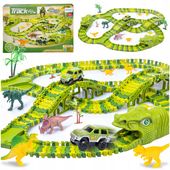 TOR SAMOCHODOWY WYŚCIGOWY PARK DINOZAURÓW MAGIC TRACK 240 elementów /