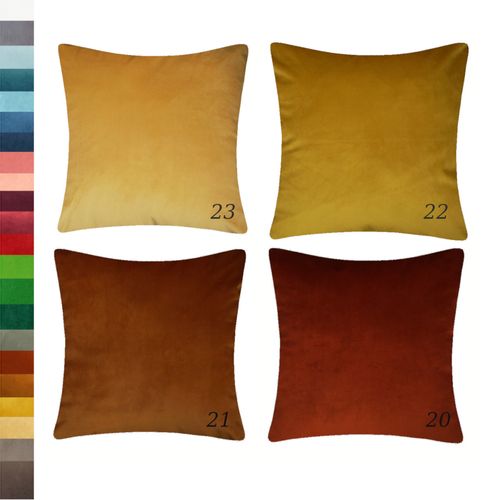 Poszewka 50X50CM ŻÓŁTA SŁONECZNA aksamitna Poduszka dekoracyjna ozdobna na Arena.pl