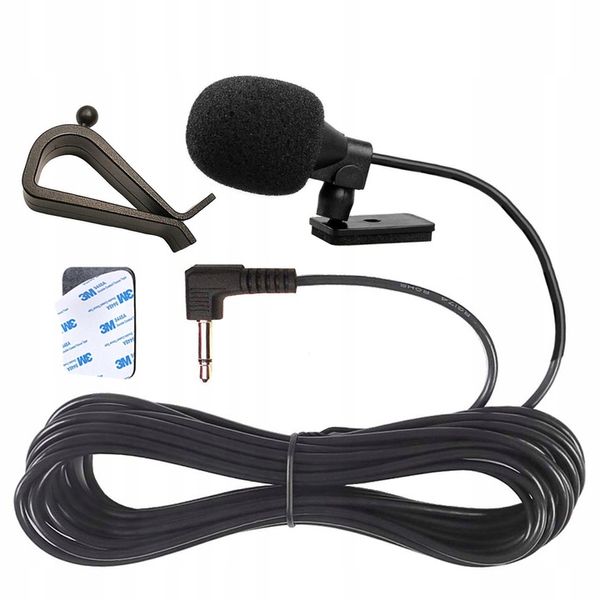 MIKROFON DO RADIA/GPS/DVD SAMOCHODOWY Z KLIPSEM/TAŚMA WTYK 2,5mm KABEL 3 m zdjęcie 1
