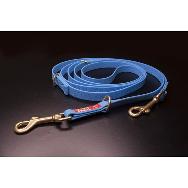 Smycz Sharp Pack przepinana, 2,5 m, niebieska zdjęcie 1