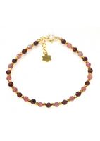 Bransoletka GRANAT TURMALIN 925