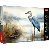 Puzzle 1000 elementów. Premium Plus Quality. Błękitna czapla na wolności