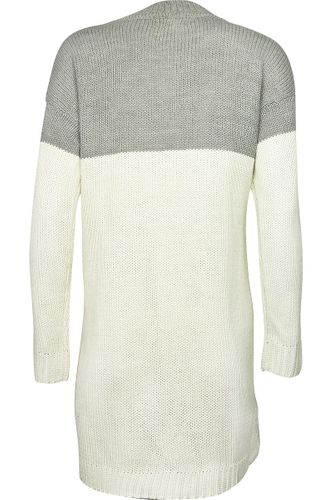 Pull&Bear Siwo-Kremowy Sweter, Warkocz - 40 / L na Arena.pl