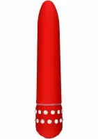 toyjoy diamond superbe vibrator klasyczny model z kryształkami, srebrny