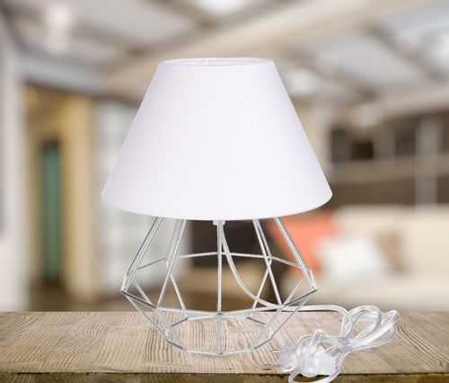 Lampka nocna 1xE27 PATI SILVER/WHITE II na Arena.pl