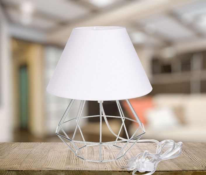 Lampka nocna 1xE27 PATI SILVER/WHITE II zdjęcie 2