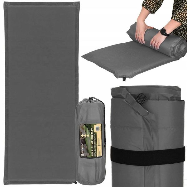 MATA SAMOPOMPUJĄCA KARIMATA TURYSTYCZNA POKROWIEC 180 cm DMUCHANA GRUBA zdjęcie 7