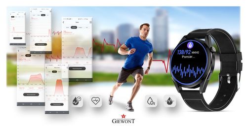 Smartwatch Giewont Vertex SmartCall GW450-2 Carbon/Carbon Leather na Arena.pl