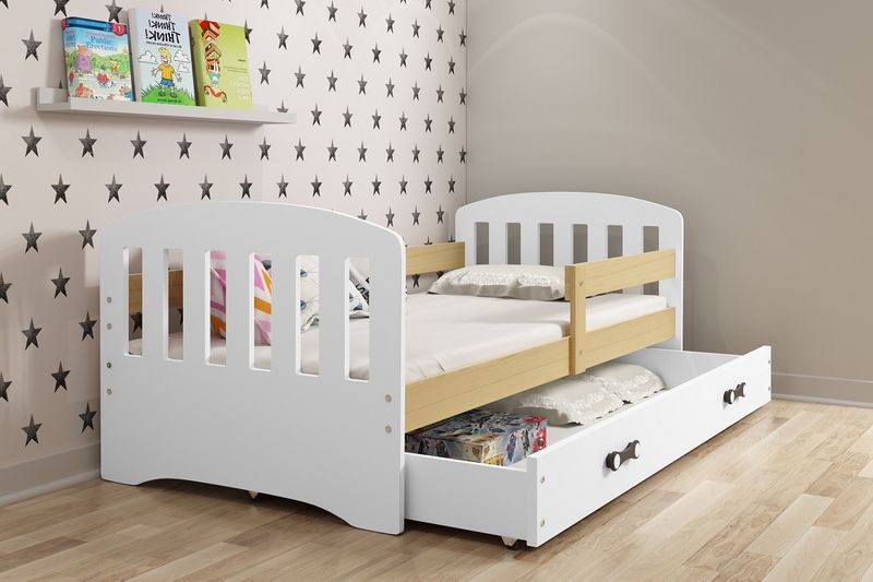 Łóżko dla dzieci HAPPY dziecięce 160x80  + SZUFLADA + MATERAC na Arena.pl