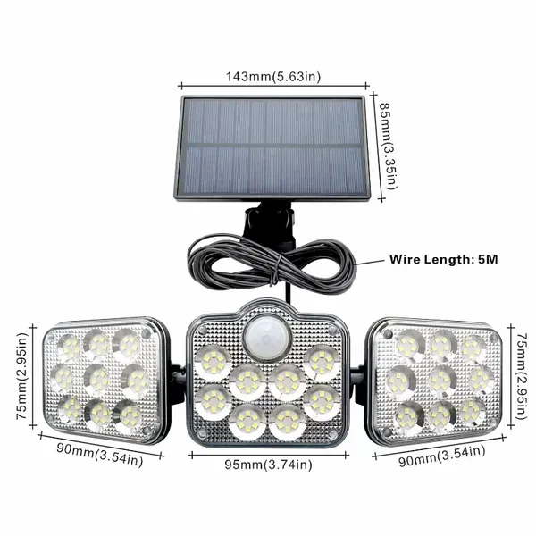 Ścienna Lampa Solarna Ssl-138 Pilot, Czujnik Ruchu I Zmierzchu zdjęcie 2