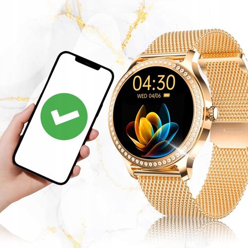 SMARTWATCH ZEGAREK DAMSKI MENU POLSKIE ROZMOWY SPORT SMART WATCH PULS PL na Arena.pl