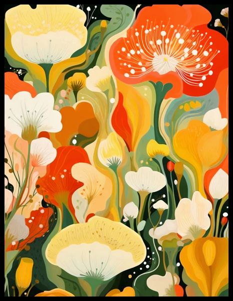 Plakat 50x65cm Kwiatowy Raj zdjęcie 2